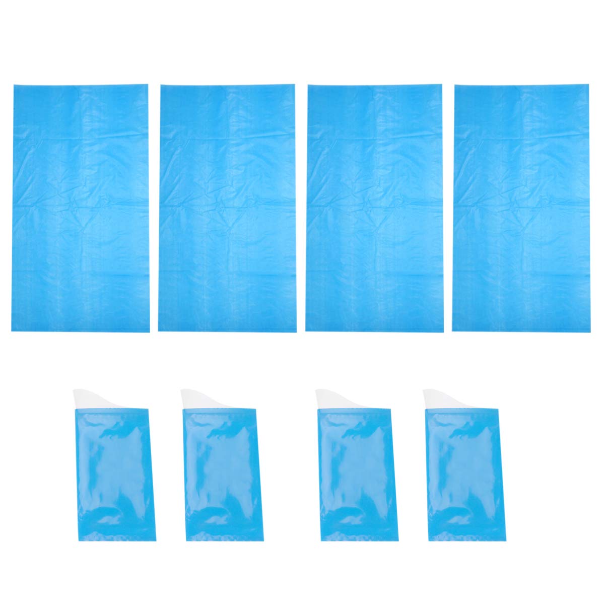 EXCEART Disposable Urine Bags - Portable Emergency Urinal for Travel, Camping & Outdoor Activities - 600ml Pee Bags for Men & Women - 4 Pack (Blue) - Ideal for Road Trips, Hiking & Medical Needs