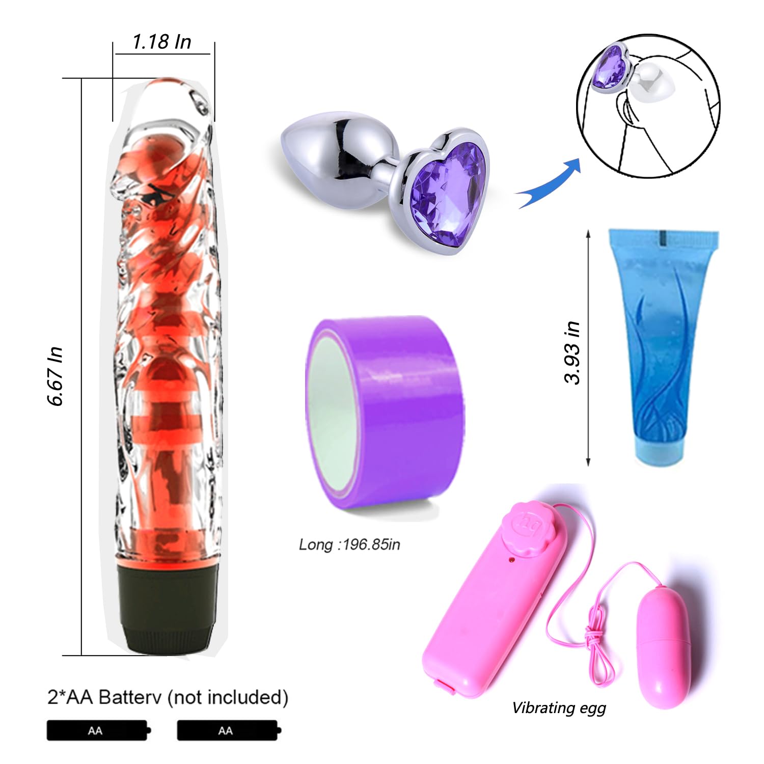 32PCS BDSM Bondage Kit for Couples - Handcuffs, Anal Toys & Restraint Set | Fetish Sex Toys for Women & Men | Perfect for Spicing Up Bedroom Play & Kinky Pleasure