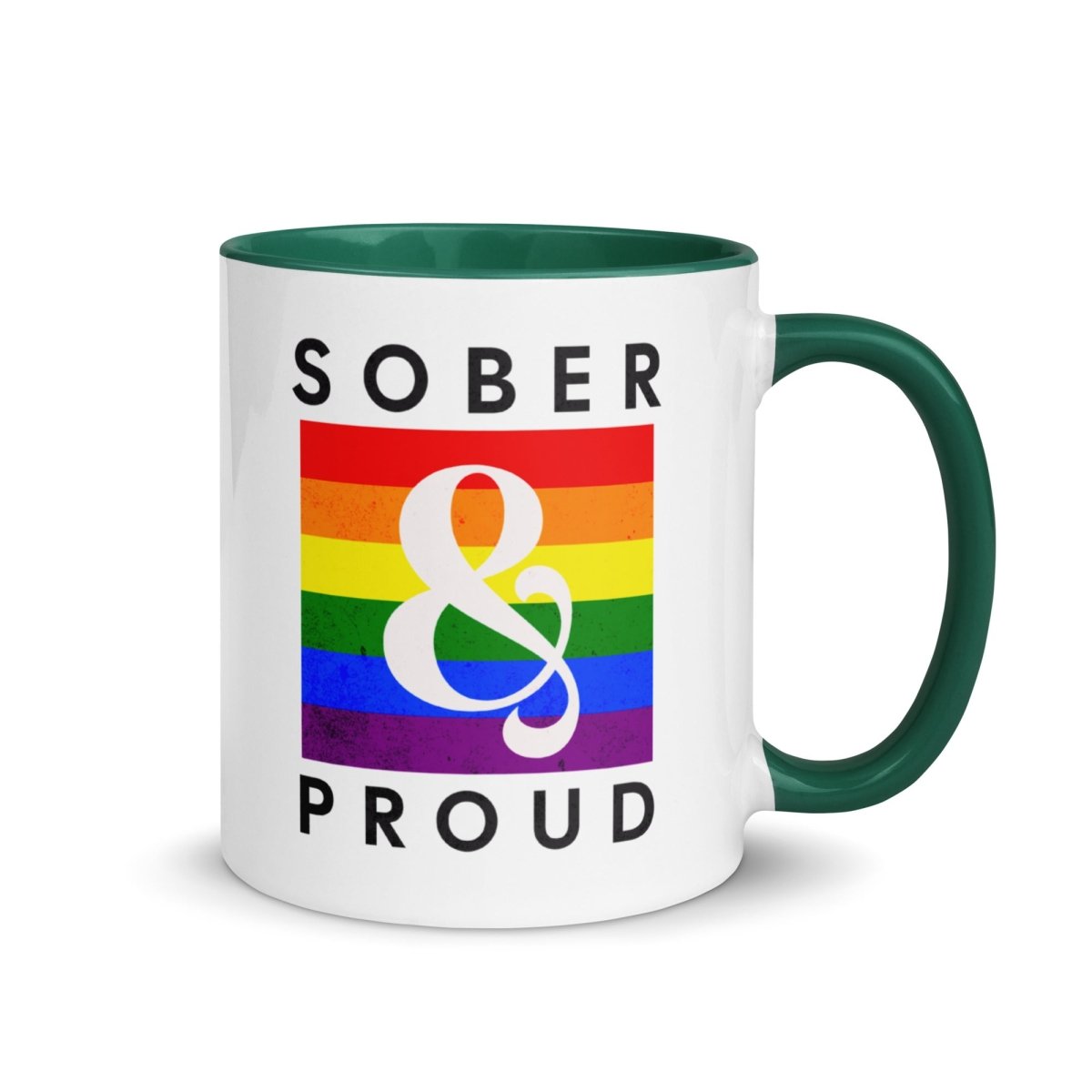 Sober & Proud Rainbow Reflection Coffee Mug - Inspirational Motivational Gift for Recovery, Sobriety & AA Meetings - Perfect for Tea, Hot Chocolate & Morning Coffee