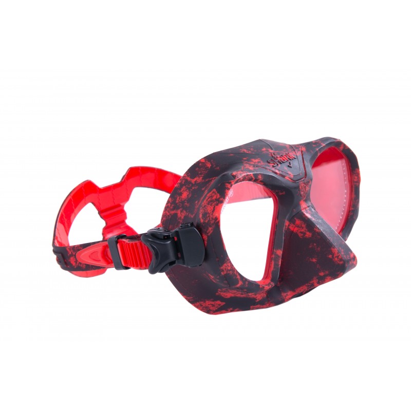 Beuchat Shark Camo Red Spearfishing Wetsuit - High Performance Camouflage Diving Suit for Underwater Hunting & Freediving