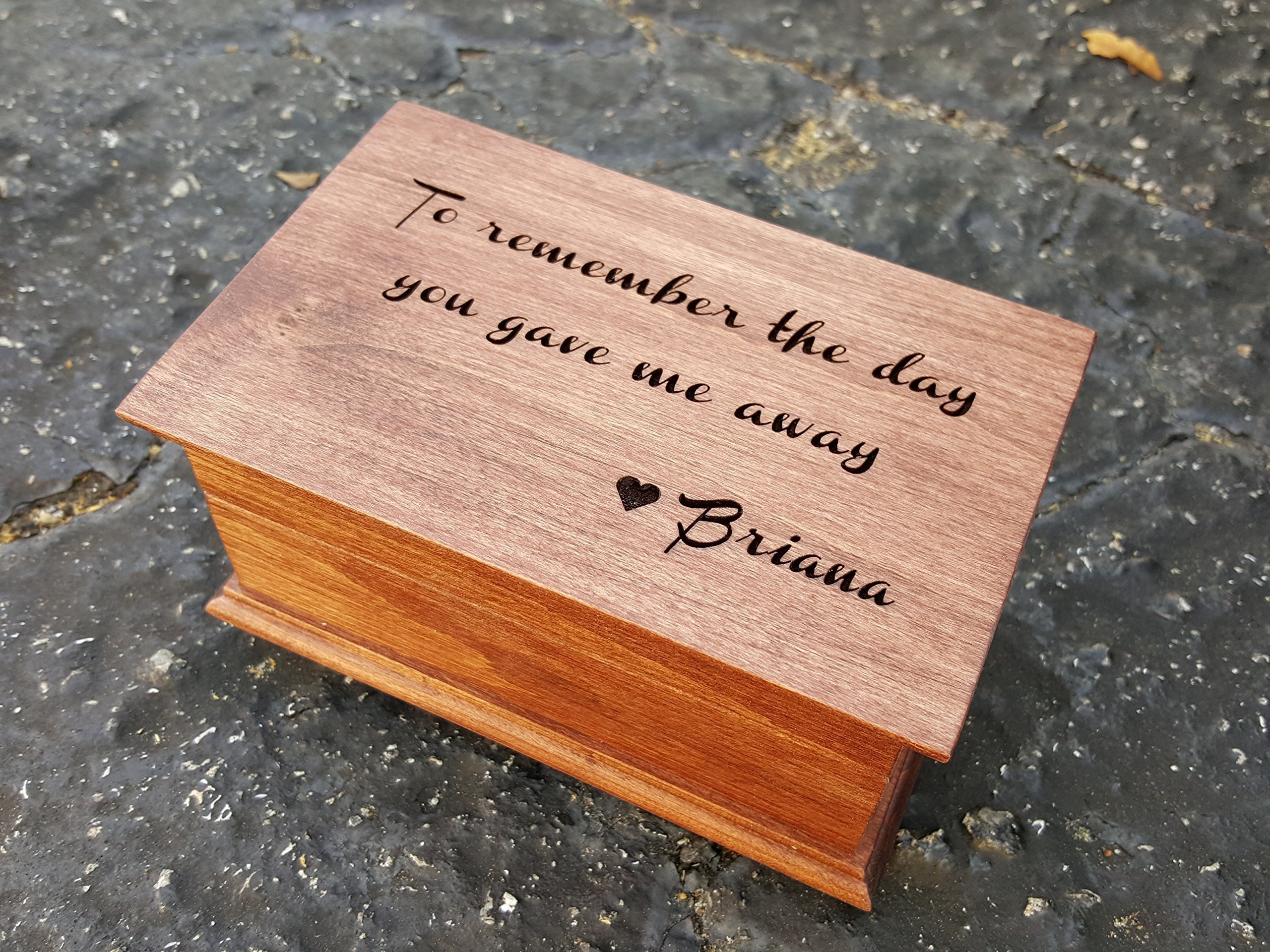 Personalized Engraved Music Keepsake Box - Custom Color & Song Choice - 