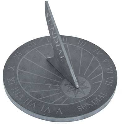 Slate Sundial - Premium Outdoor Garden Decor & Unique Solar Timepiece for Patio, Yard, and Landscape Design | Perfect for Nature Lovers & Historical Enthusiasts