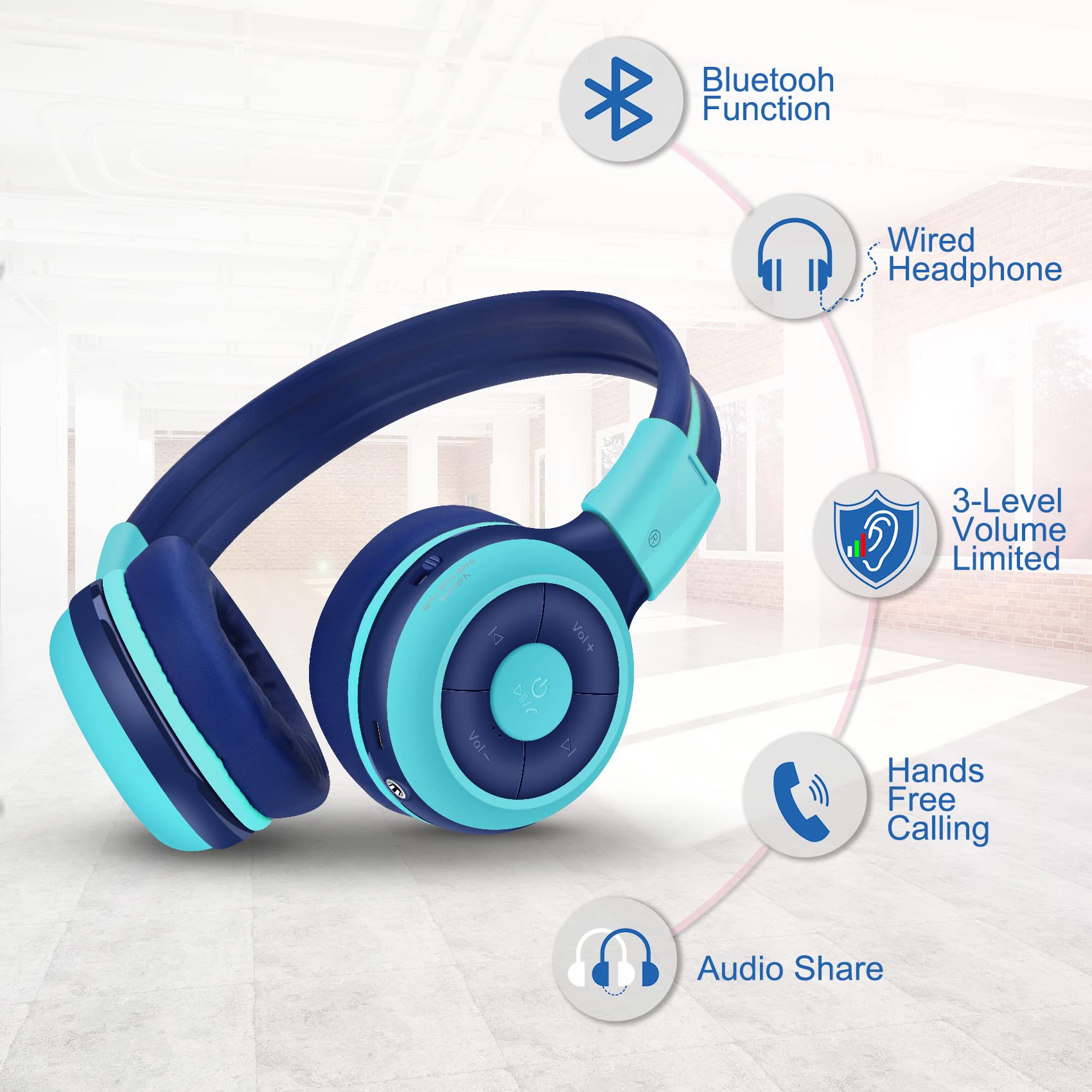 SIMOLIO Wireless IR Headphones for Car DVD | Bluetooth Kids Headphones | Compatible with Honda Odyssey, uConnect VES, Dodge Grand Caravan, Chevy Suburban 2006-2022 | Perfect for Family Road Trips & In-Car Entertainment