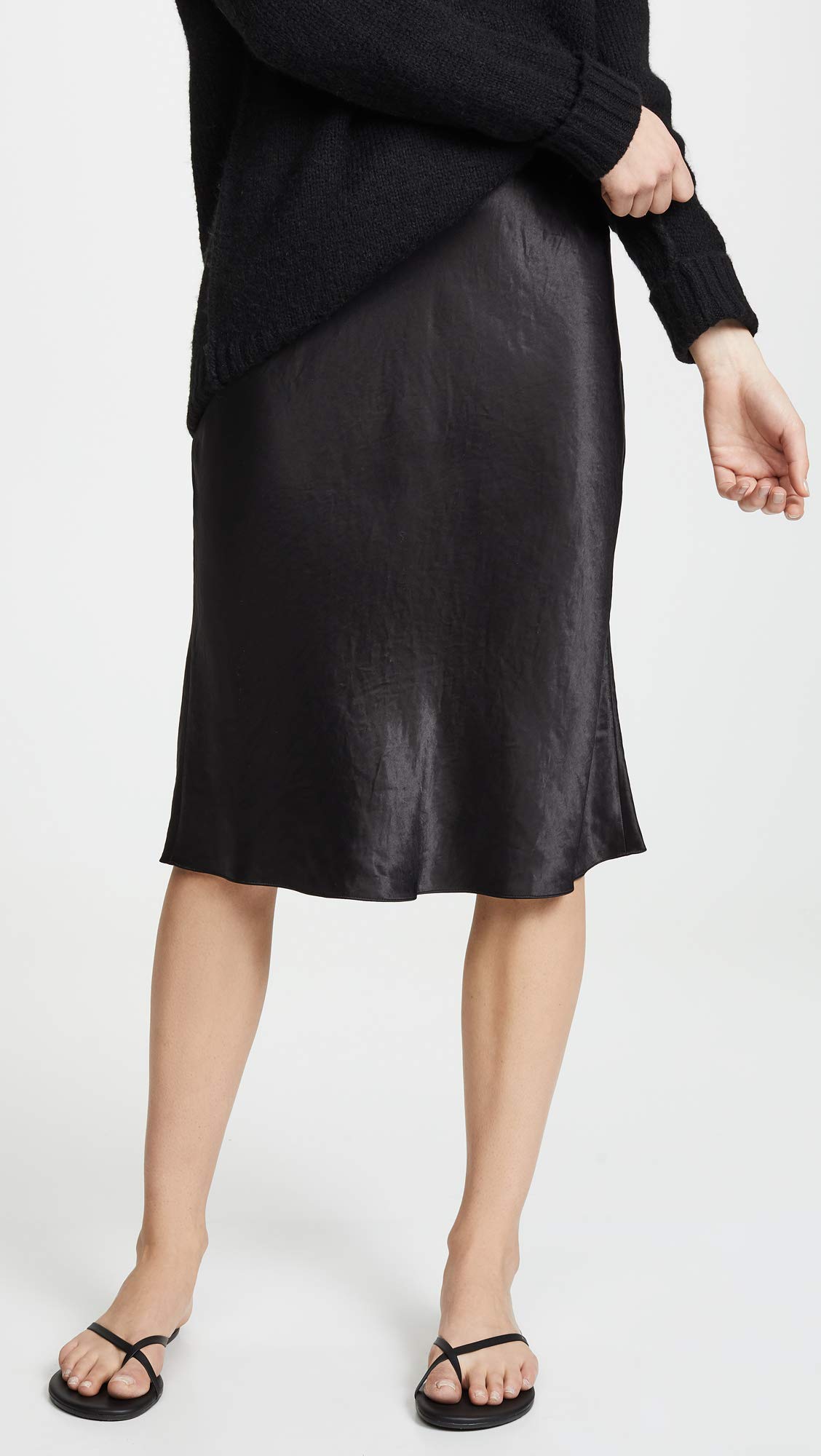 Vince Women's Slip Skirt - Elegant Midi Length, Stretch Fabric, Comfortable Fit - Perfect for Work, Date Night & Special Occasions