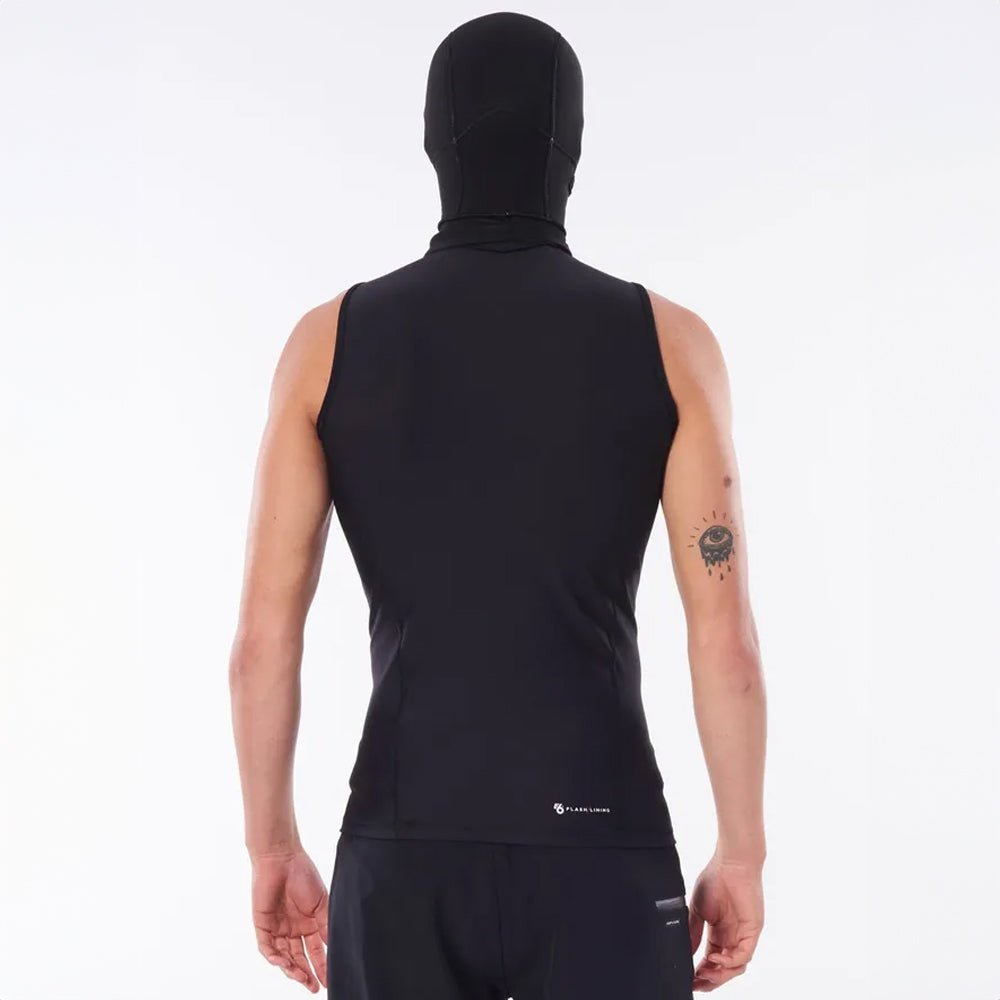 Rip Curl Flashbomb 0.5mm Hooded Vest - Men's Lightweight Surfing Wetsuit Top for Cold Water Swimming & Paddleboarding