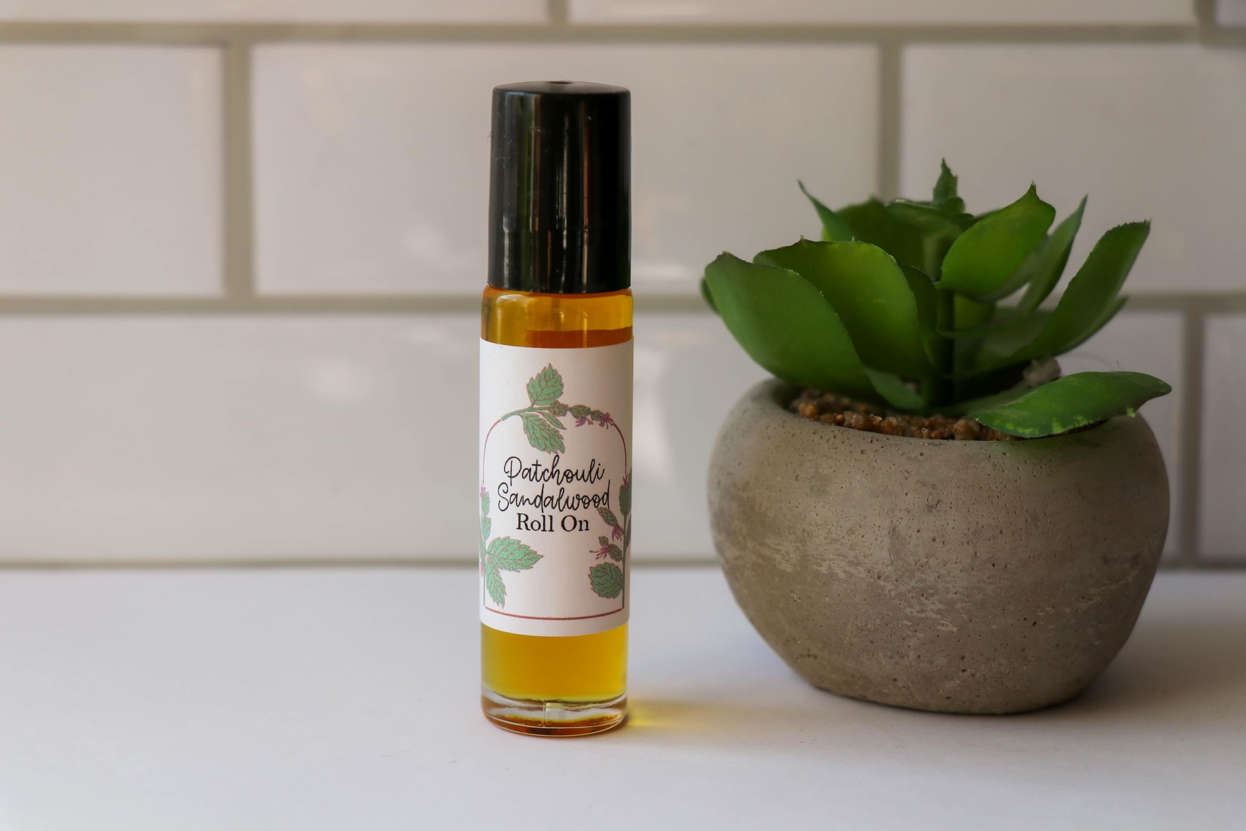 Patchouli Sandalwood Essential Oil Roll-On Perfume - Natural Aromatherapy for Stress Relief & Meditation | Perfect for Yoga, Spa & Daily Fragrance
