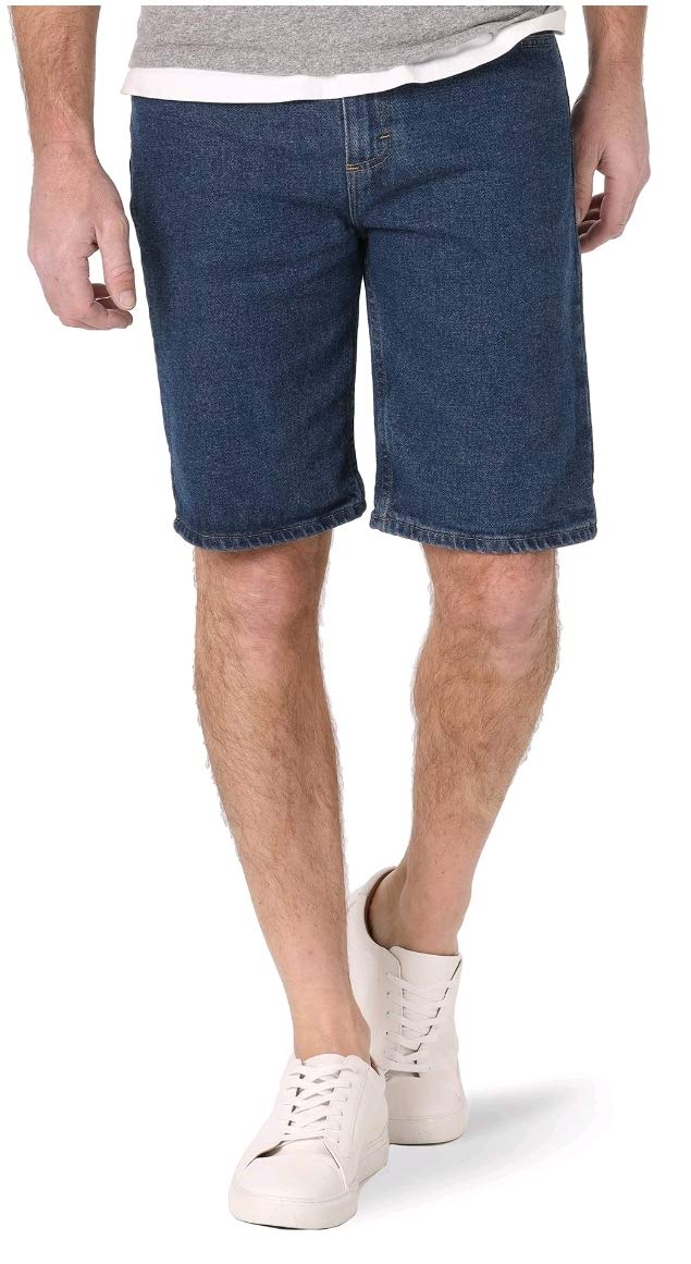 Wrangler Blue Indigo 5 Pocket Denim Shorts for Men - Size 36 | Comfortable Casual Wear for Summer, Outdoor Activities & Everyday Use