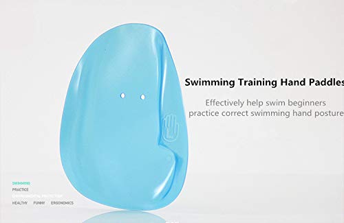 TOPORTY Swim Training Hand Paddles - Professional Swimming Exercise Gloves for Beginners & Adults - Improve Stroke Technique & Strength - Ideal for Pool, Open Water & Triathlon Training