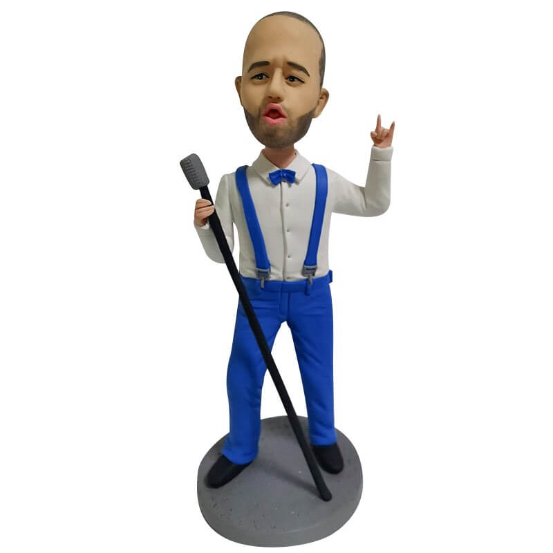 Custom Lead Singer Bobblehead - Personalized Music Lover Gift for Rock Fans, Band Members & Collectors - Perfect for Birthdays, Concerts & Office Decor