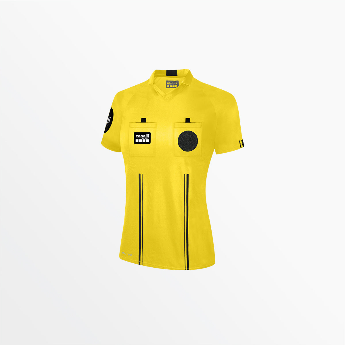 Women's Official Referee V-Neck Short Sleeve Jersey - Comfortable Sports Shirt for Soccer, Basketball & Volleyball Games, Training & Coaching