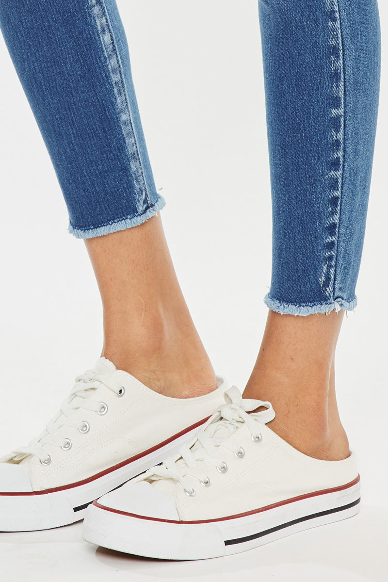 Danica High Rise Ankle Skinny Jeans for Women - Stretchy Slim Fit Denim Pants, Comfortable & Trendy - Perfect for Casual Outfits, Date Nights & Office Wear