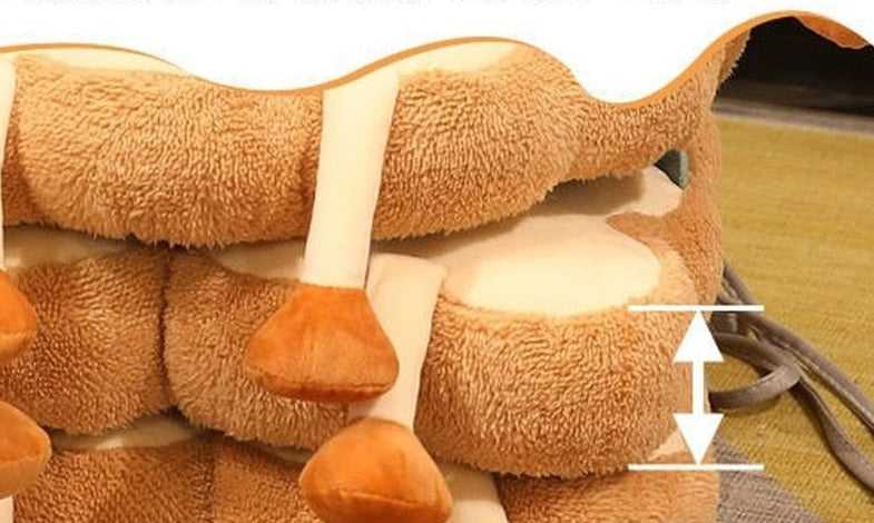 Simulated Bread Toast Chair Cushion - Soft Memory Foam Seat Pillow for Home & Office - Comfortable Food-Shaped Cushion for Sofa, Car, Gaming Chair