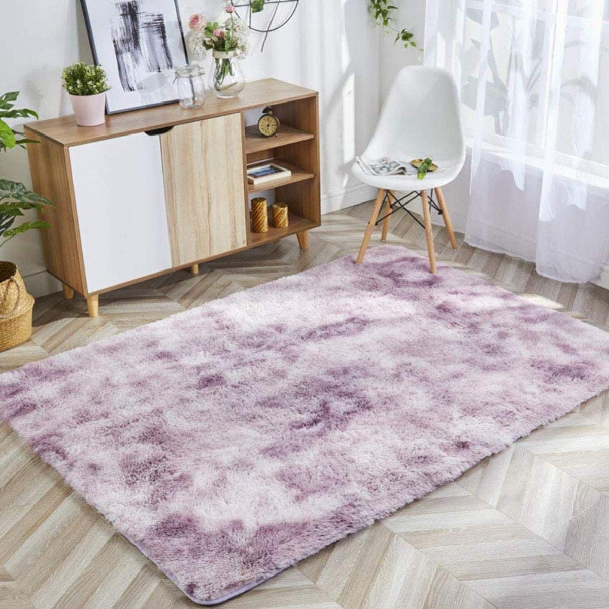 Soft Fluffy Area Rug - Plush Shaggy Carpet for Living Room, Bedroom, Nursery & Kids Room - Home Decor Indoor Rug for Girls (Purple, 80x160cm/31x63inch) - Perfect for Cozy Flooring, Play Areas & Stylish Home Decor