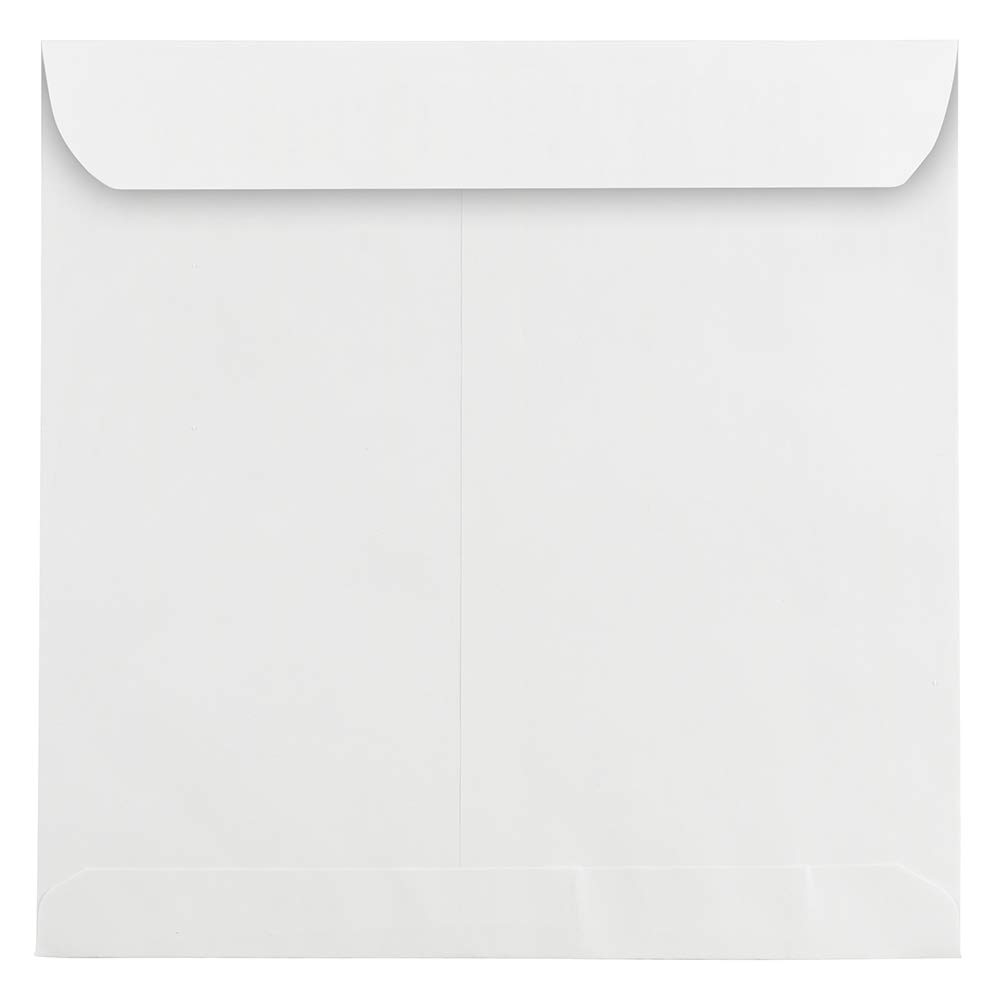 JAM PAPER 12.5 x 12.5 Inch Large Square White Invitation Envelopes - Bulk Pack of 250 - Perfect for Wedding Invitations, Greeting Cards & Business Correspondence