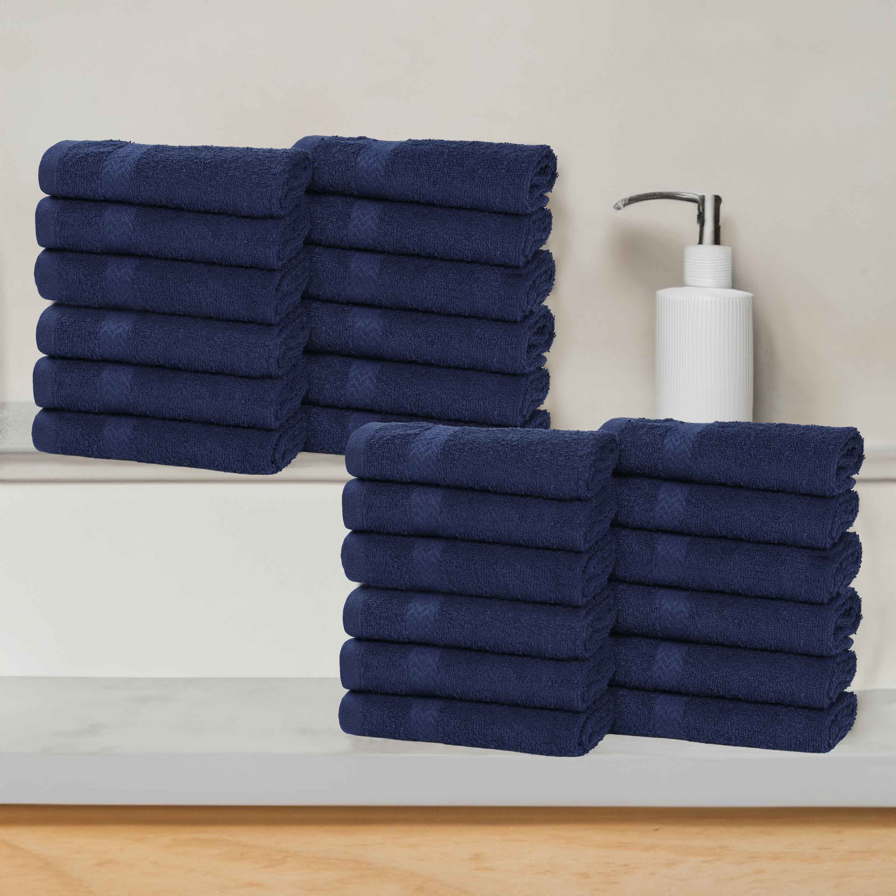 Franklin 100% Cotton Eco-Friendly 24-Piece Face Towel Set | Soft Absorbent Washcloths for Spa, Gym, Travel & Daily Skincare | Hypoallergenic Bath Towels