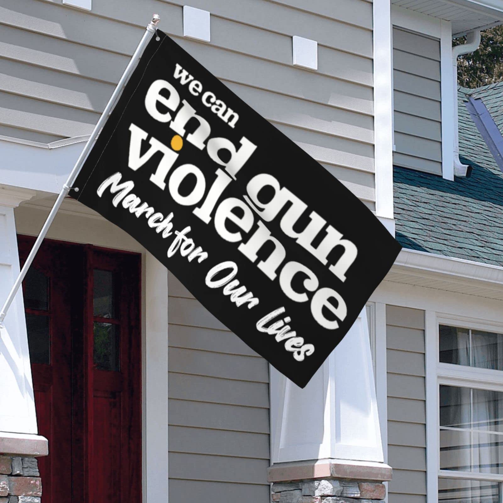 3x5 March For Our Lives Flag - Pray For Uvalde Texas, Enough Is Enough Gun Control Now, End Gun Violence, Protect Our Kids Not Guns, No More Silence Protest Banner - Perfect for Rallies, Memorials & Social Justice Events (No Flag Pole Included)