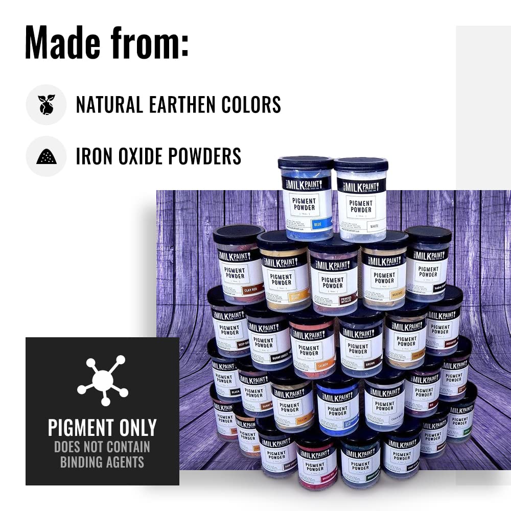Real Milk Paint Pigment Powder - 16 oz Terra Cotta | Mica Powder for Epoxy Resin, Concrete, Wood Putties, Plaster & Plastic Resins | DIY Crafts, Furniture Restoration & Home Decor Projects