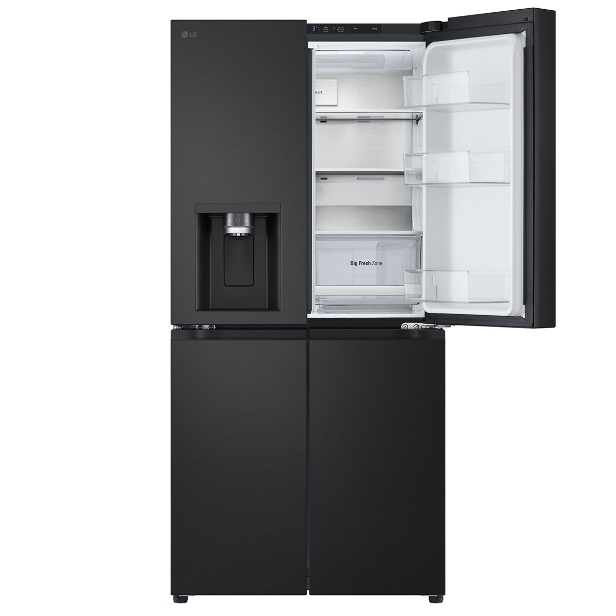 LG 508L French Door Refrigerator with Slim In-Door Ice & Water Dispenser - Matte Black (GF-L500MBL) - Perfect for Modern Kitchens & Open-Concept Homes