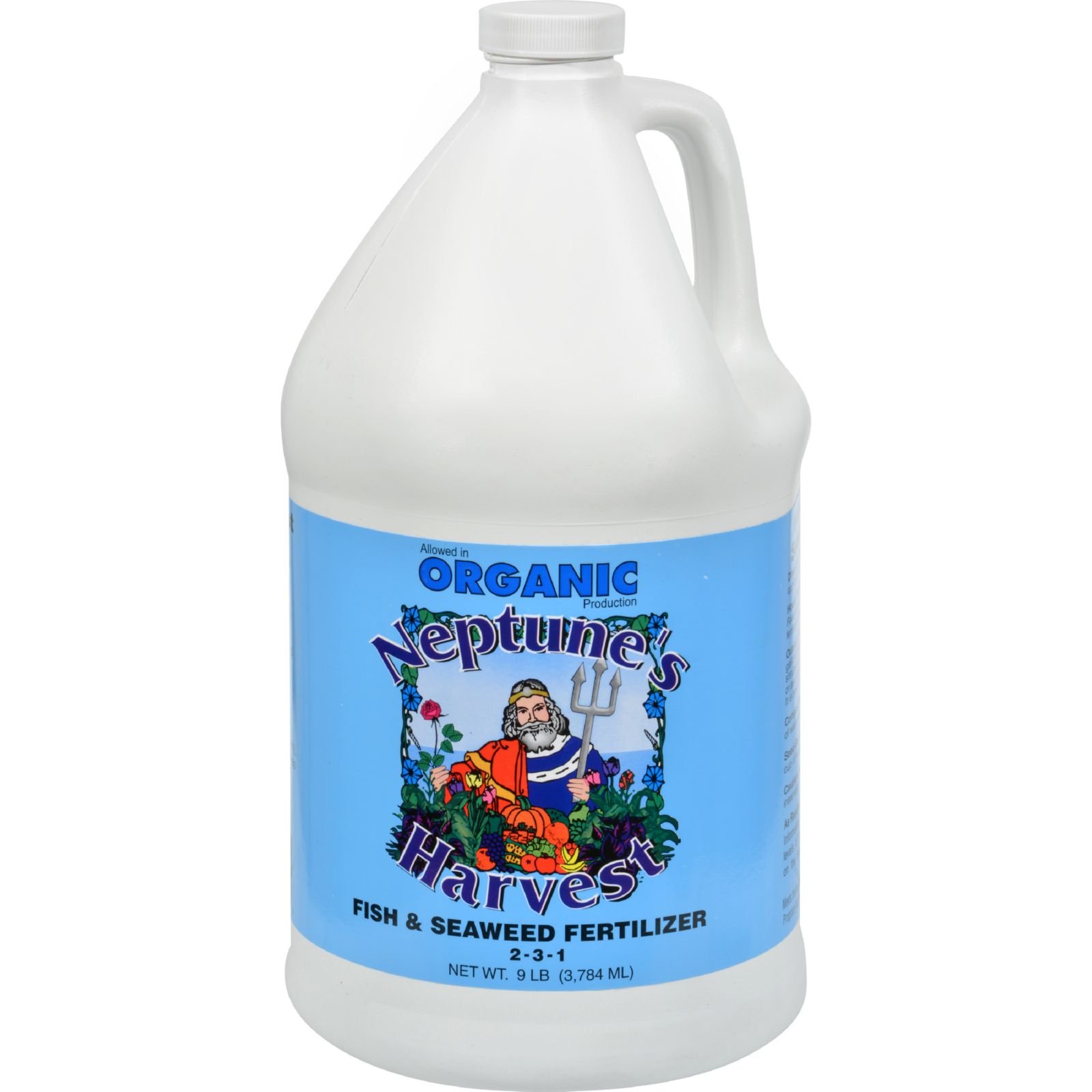 Neptune's Harvest Fish & Seaweed Organic Fertilizer 9lb - Natural Plant Food for Vegetables, Flowers & Lawns - Ideal for Hydroponics, Gardening & Indoor Plants