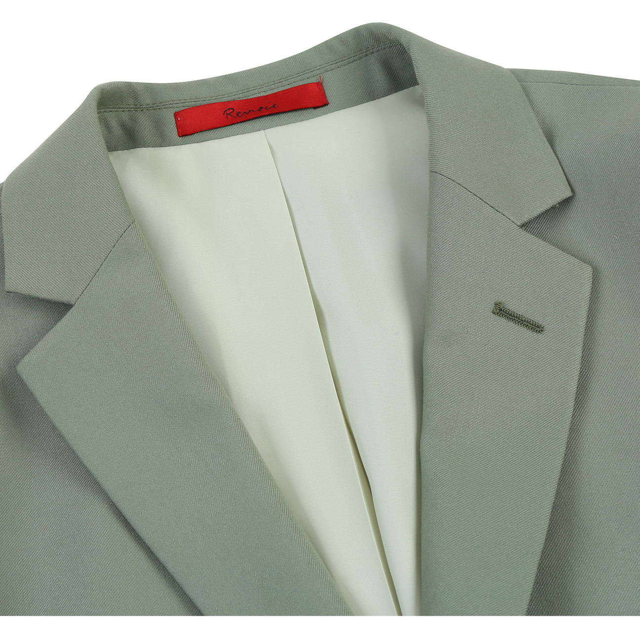 Alessandro Vitello by Renoir 2-Piece Slim Fit Single Breasted Notch Lapel Suit in Sage Green | Size 201 12 | Perfect for Weddings, Business Meetings & Formal Events