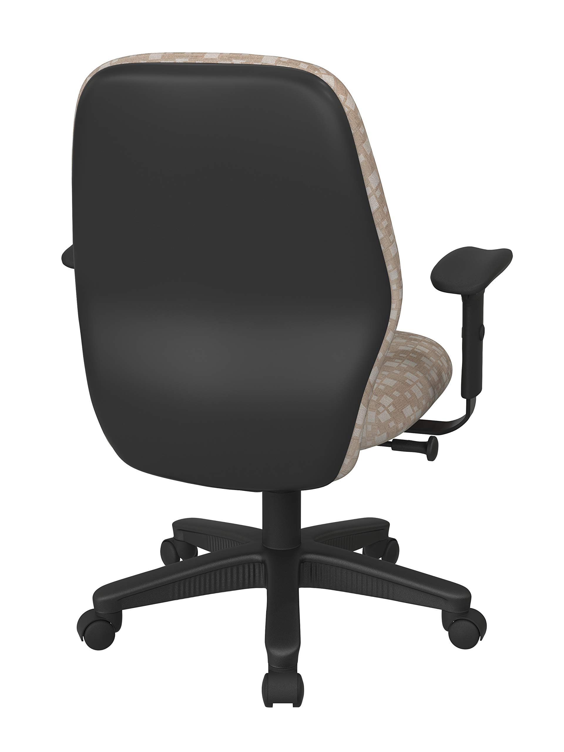 Office Star Ergonomic Mid Back Adjustable Office Desk Chair with Thick Padded Seat & Lumbar Support - City Park Birch Fabric - Perfect for Home Office, Gaming & Workspace Comfort