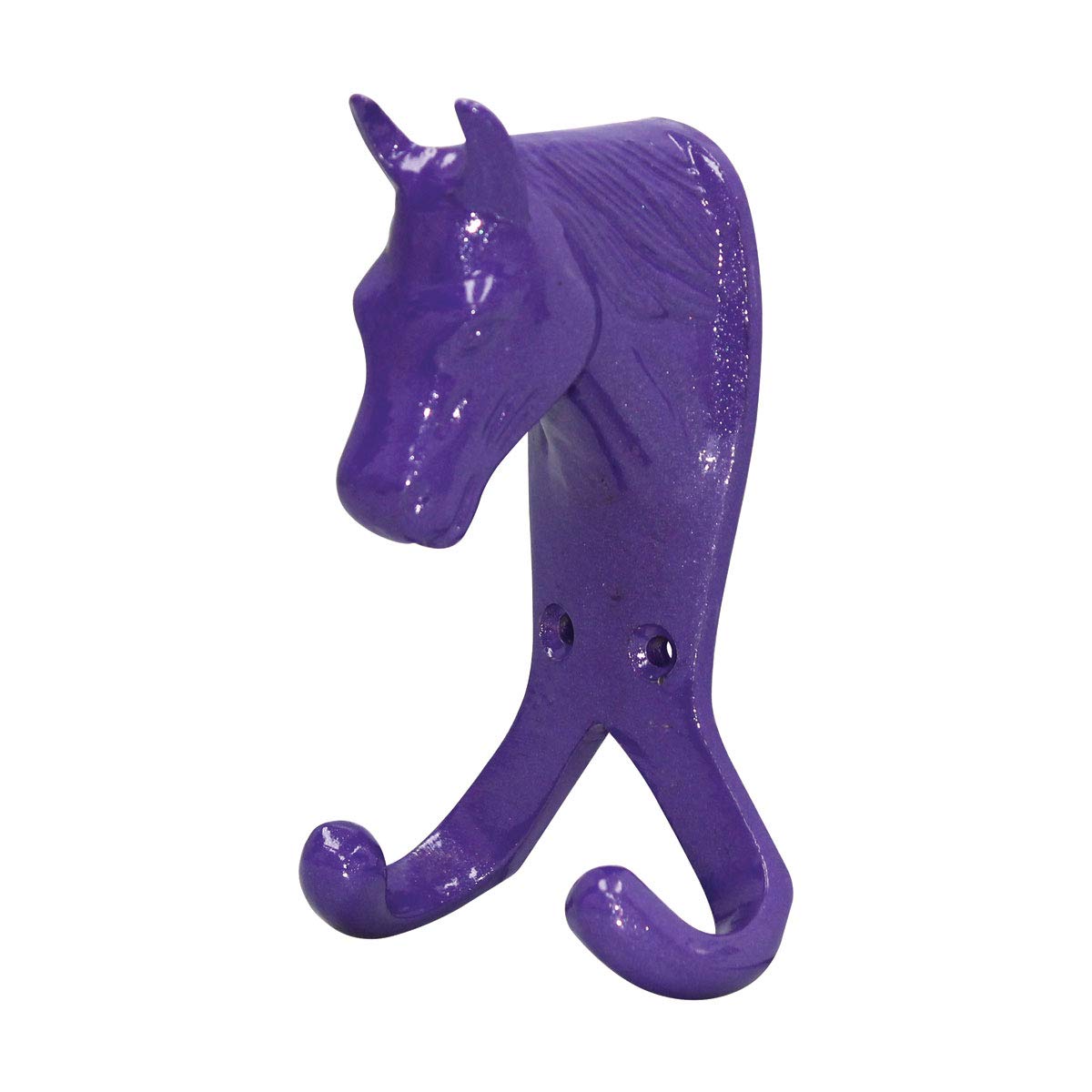 Heavy Duty Double Horse Head Wall Hook - Rustic Stable Hooks for Coats, Hats & Leashes - Farmhouse Decor (Green) - Perfect for Barns, Entryways & Western-Themed Rooms