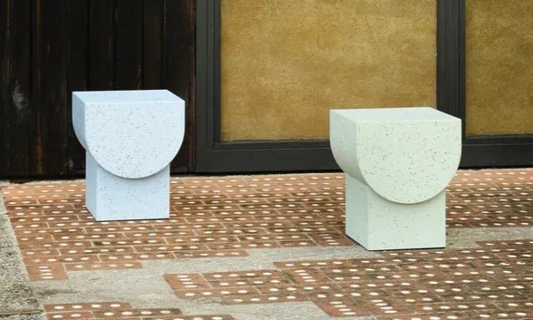 Modern Zattere Stool by Cimento® - Durable Concrete Bar Stool for Kitchen, Patio & Outdoor Dining - Industrial Style Home Decor