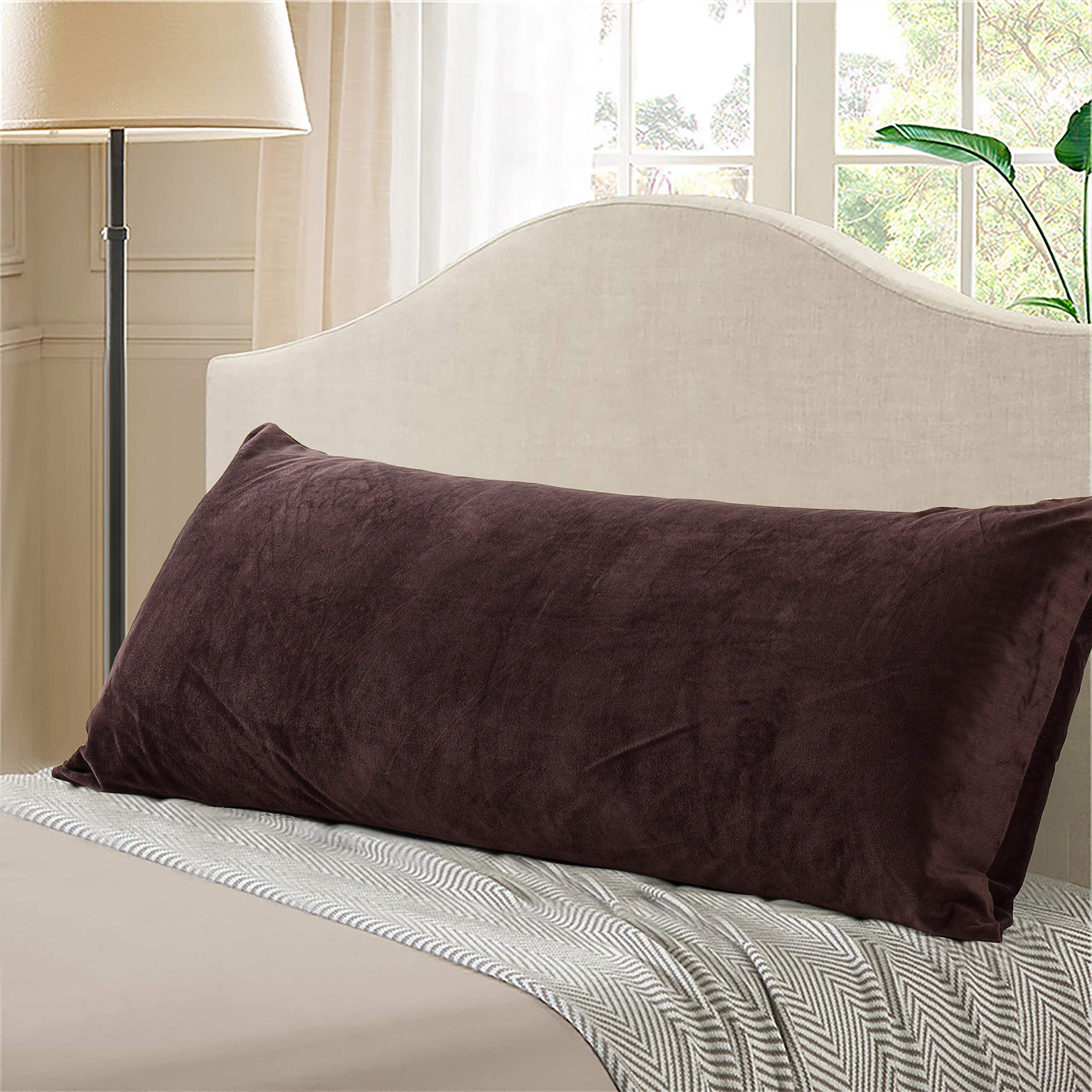 Evolive Ultra Soft Microfiber Body Pillow with Micromink Cover - Perfect for Side Sleepers, Pregnancy Support & Home Decor