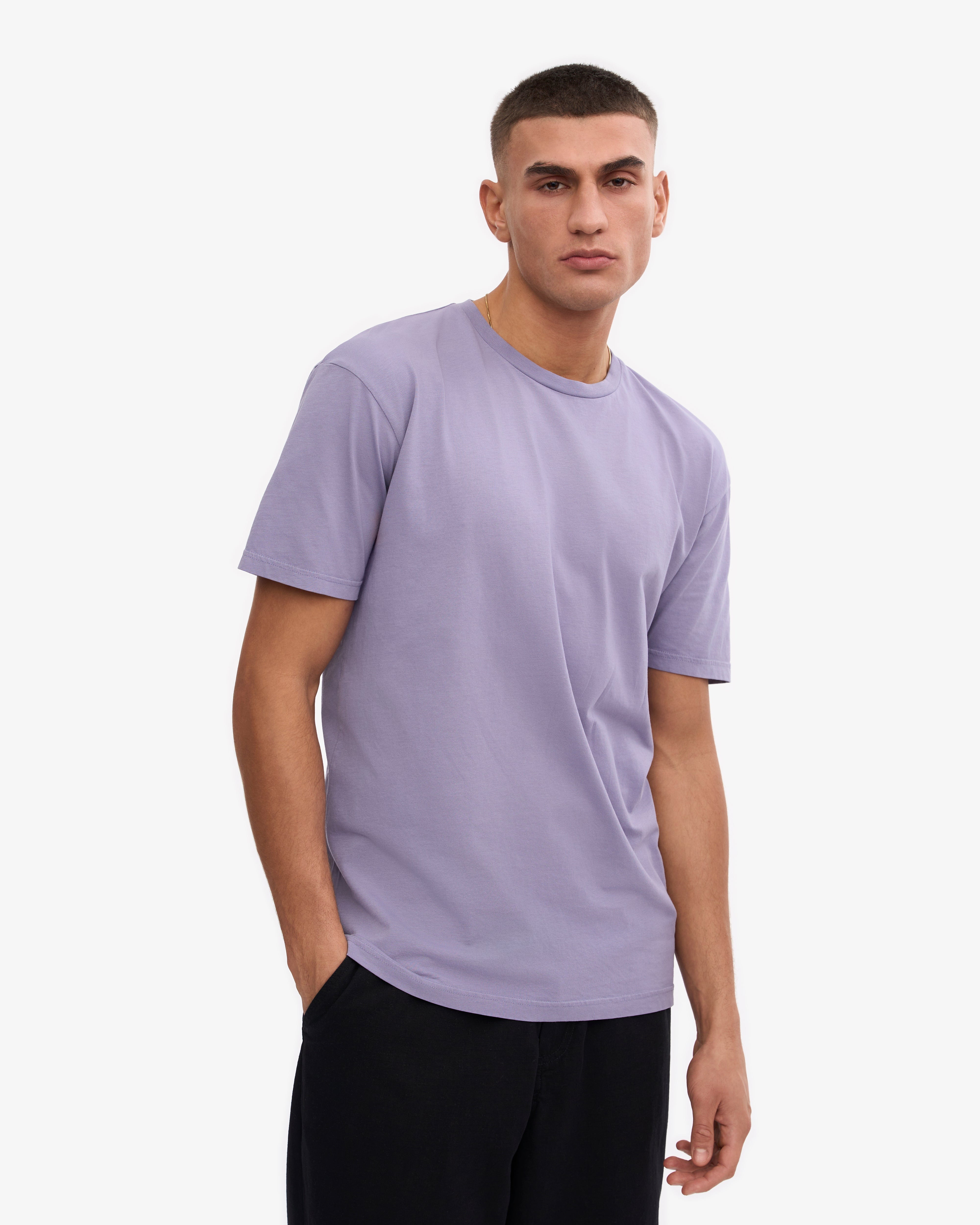 Organic Cotton Classic T-Shirt - Soft Purple Jade Color for Men & Women - Perfect for Casual Wear, Yoga, and Everyday Comfort