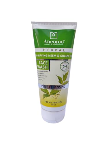 Organic Neem & Green Tea Face Wash Duo - Pack of 2 for Acne-Prone & Sensitive Skin | Daily Cleansing & Oil Control Skincare Routine