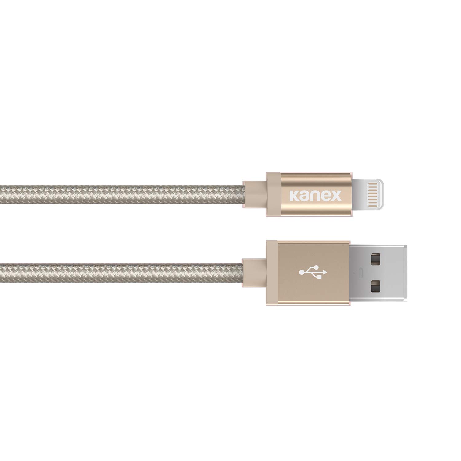 Apple Certified Premium Lightning to USB Cable 6in (15cm) - Gold DuraBraid Fiber for iPhone Charging & Data Sync | Perfect for Home, Office & Travel