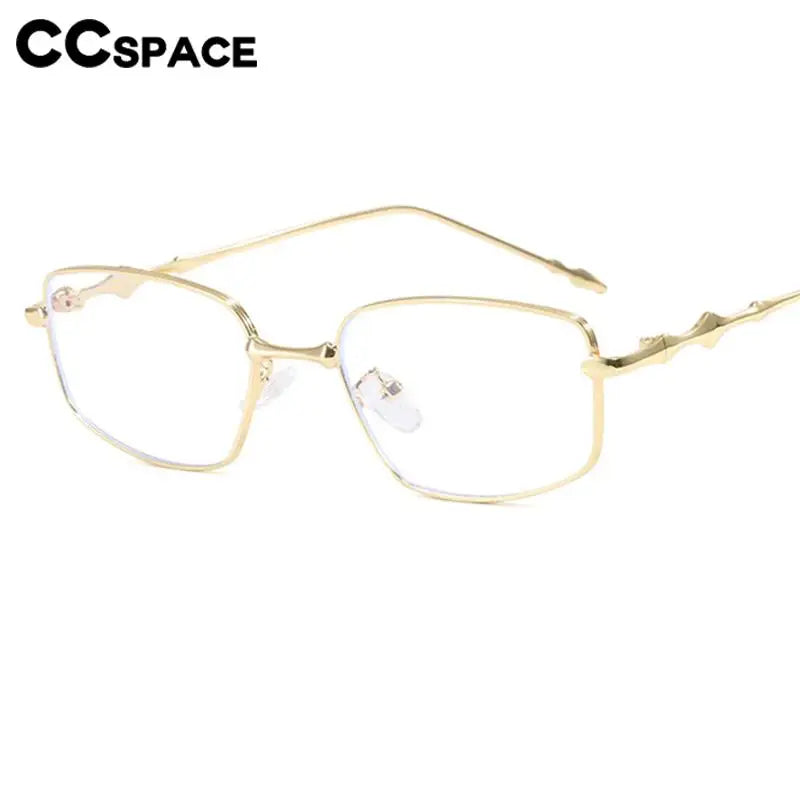 CCspace Women's Full Rim Square Alloy Reading Glasses R57528 - Fashionable Lightweight Eyewear for Reading, Working & Computer Use | Perfect for Office, Home & Daily Wear