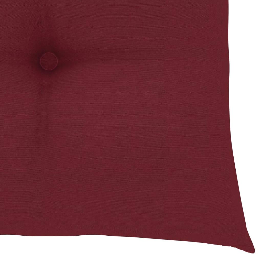 4-Piece Wine Red Outdoor Chair Cushions Set - 15.7