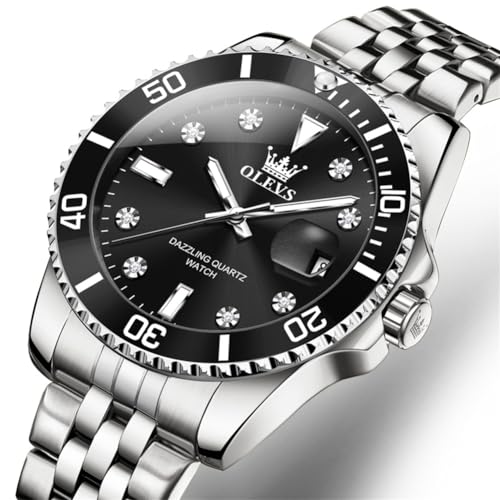 black silver watch for men