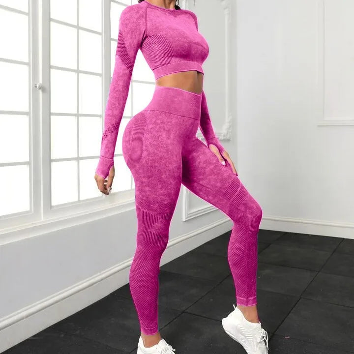 Seamless Yoga Sets for Women - Workout Sportswear & Gym Clothing with Long Sleeve | Perfect for Yoga, Pilates & Fitness Training