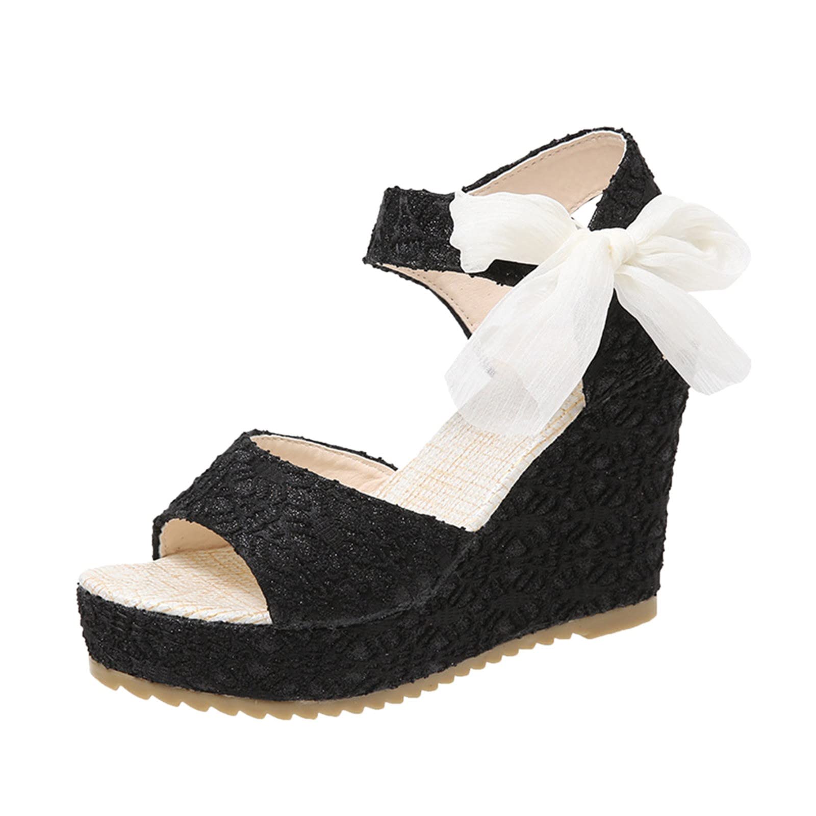 Women's Summer Wedge Sandals - Comfortable Platform Espadrille High Heel Open Toe Roman Shoes for Casual Wear, Beach & Vacation