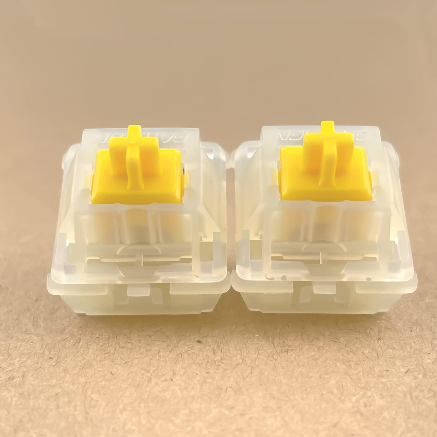 Gateron Milky Yellow V2 Linear Switches - Pre-Lubed 5pin (72pcs) for Mechanical Keyboards - Gaming & Typing