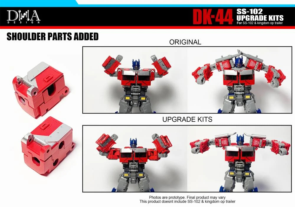 DNA Design DK 44 Upgrade Kit for Transformers Studio Series SS 102 Optimus Prime - Enhance Your Collectible Figure with Premium Accessories for Display & Photography