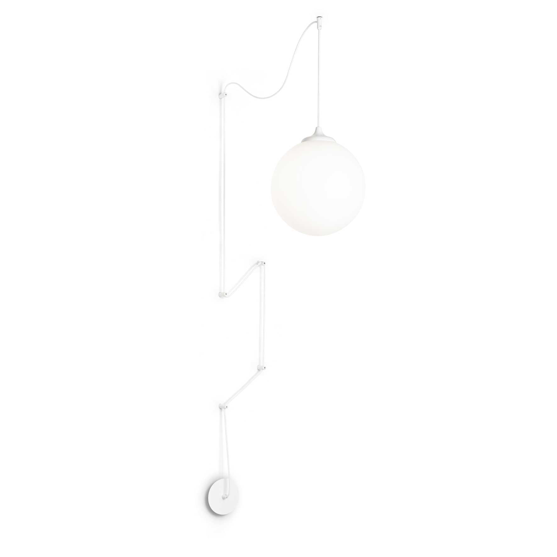 Modern Boa Wall Light - White & Black Finish for Living Room, Bedroom, or Hallway Lighting