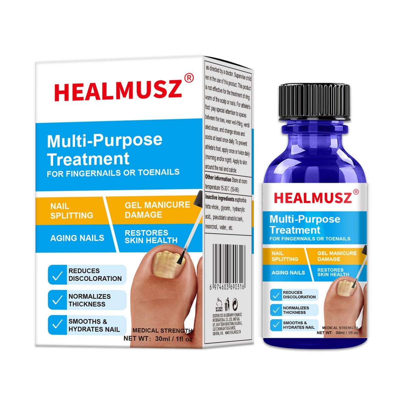 Extra Strength Toe Fungus Nail Treatment - Fast Acting Antifungal Solution with Tea Tree & Propolis for Healthy Nails | Lightweight Nail Care for Manicures & Pedicures | Ideal for Athletes, Swimmers & Daily Foot Care