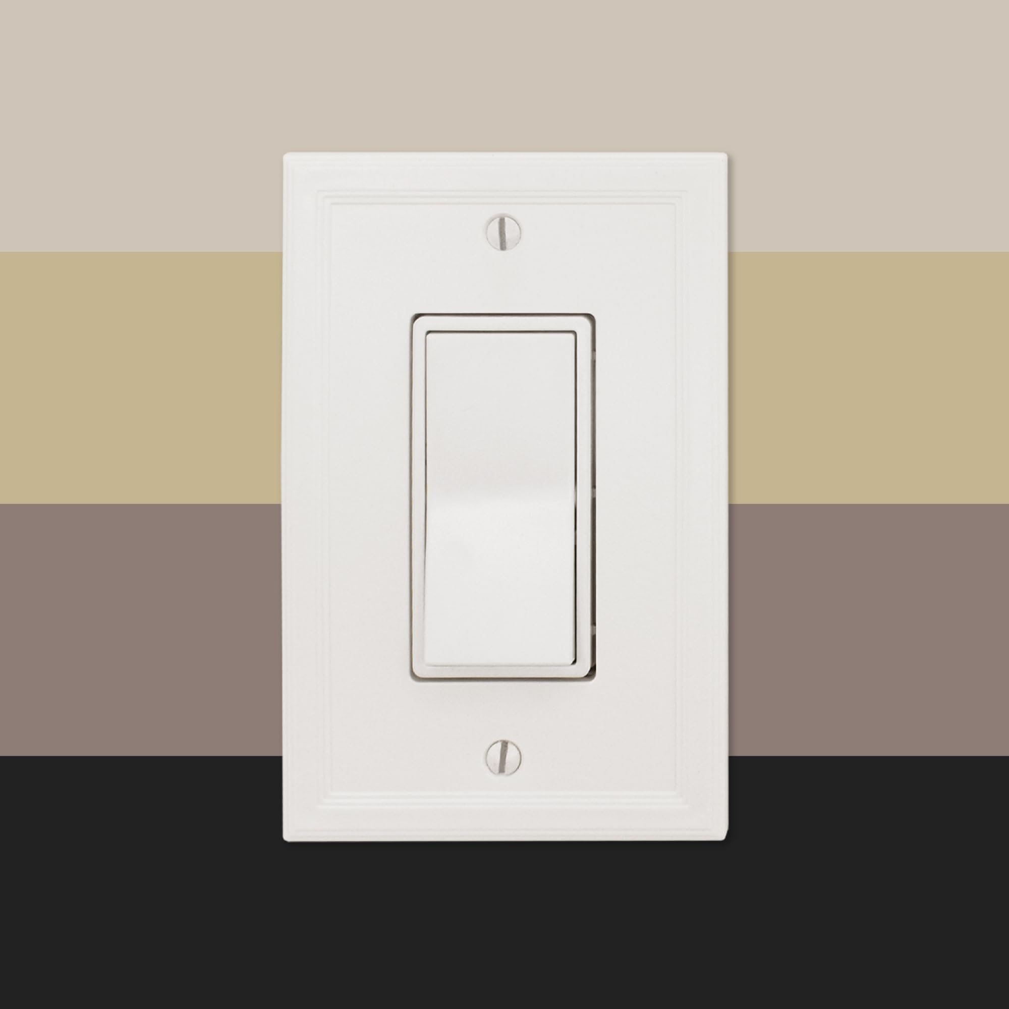 **Questech Decor Light Switch Covers – Insulated Single Rocker Wall Plates for Electrical Outlets, 1-Gang GFCI Switch Plates (Standard Size, White, 3-Pack) – Perfect for Home, Office & Commercial Decor**