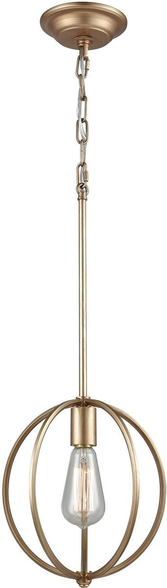 10W Stanton Single Light Pendant in Matte Gold - Modern Hanging Fixture for Kitchen Island, Dining Room or Bedroom Lighting