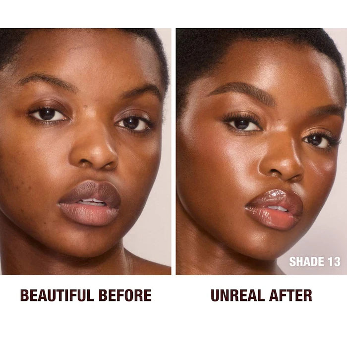 Charlotte Tilbury Unreal Skin Sheer Glow Tint Hydrating Foundation Stick - Lightweight, Buildable Coverage for Natural Glow | Perfect for Daily Wear & Special Occasions