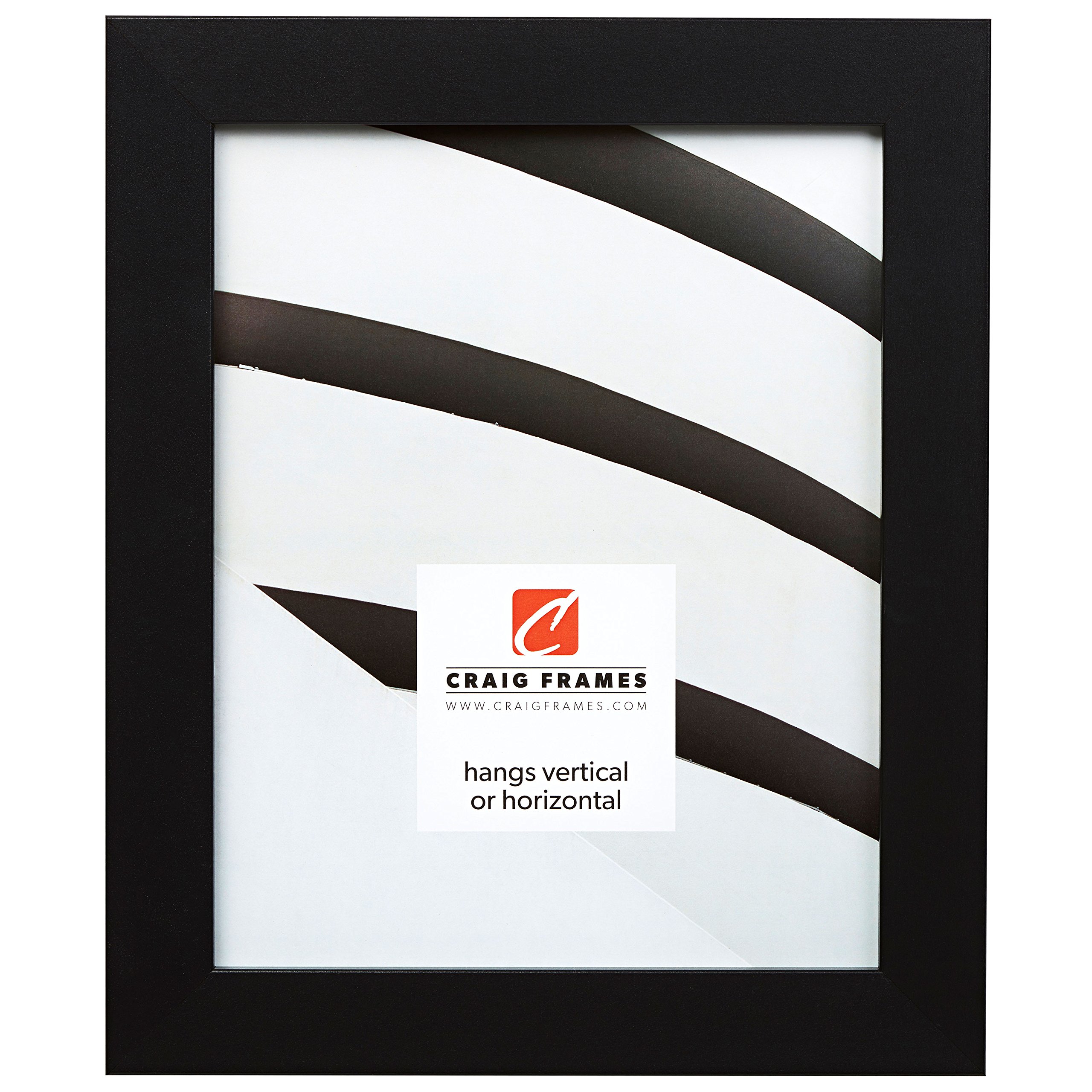 Craig Frames Colori 125 Black Picture Frame - 19x25 Inch Wall Photo Frame for Home Decor, Office, Gallery Display - Perfect for Family Photos, Artwork & Certificates
