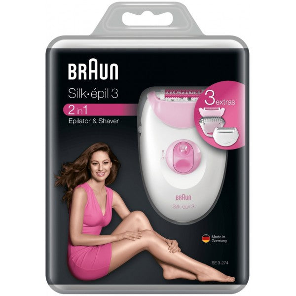 Braun Silk Epil 3 Epilator for Women - Cordless Hair Removal Device with 20 Tweezers, Wet & Dry Use - Perfect for Legs, Underarms, Bikini Line & Face at Home or Travel