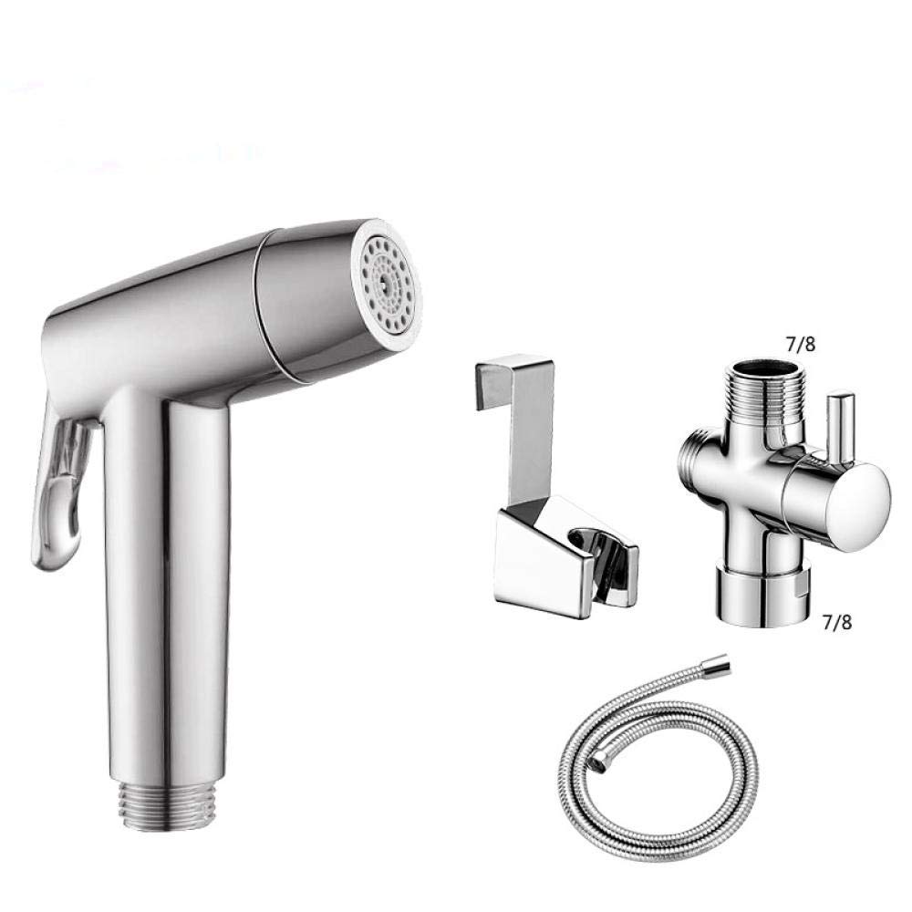 Chrome Plated Handheld Bidet Sprayer Kit - Pressurized Electrolytic Bidet Spray Gun for Toilet, 3 Nozzle Bidet Attachment for Enhanced Hygiene and Comfort | Perfect for Bathroom, RV, and Travel Use
