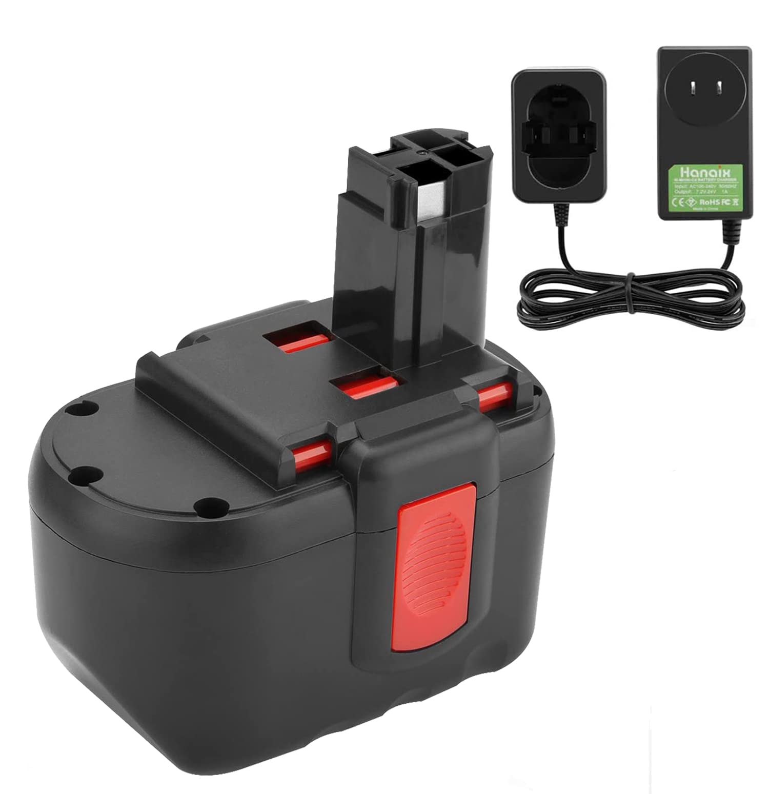 3.5Ah 24V Ni-MH Battery Charger for Bosch BAT030 BAT031 BAT240 BAT299 - Compatible with Bosch 5102607 335561 2607335 335448 Models (Includes Battery & Charger) - Perfect for Power Tools, Lawn Equipment & DIY Projects