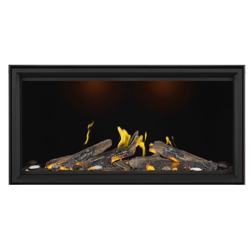 Napoleon 50-Inch Direct Vent Linear Gas Fireplace with Luminous Logs - Modern Tall Vector Design for Living Room, Bedroom, or Office Heating