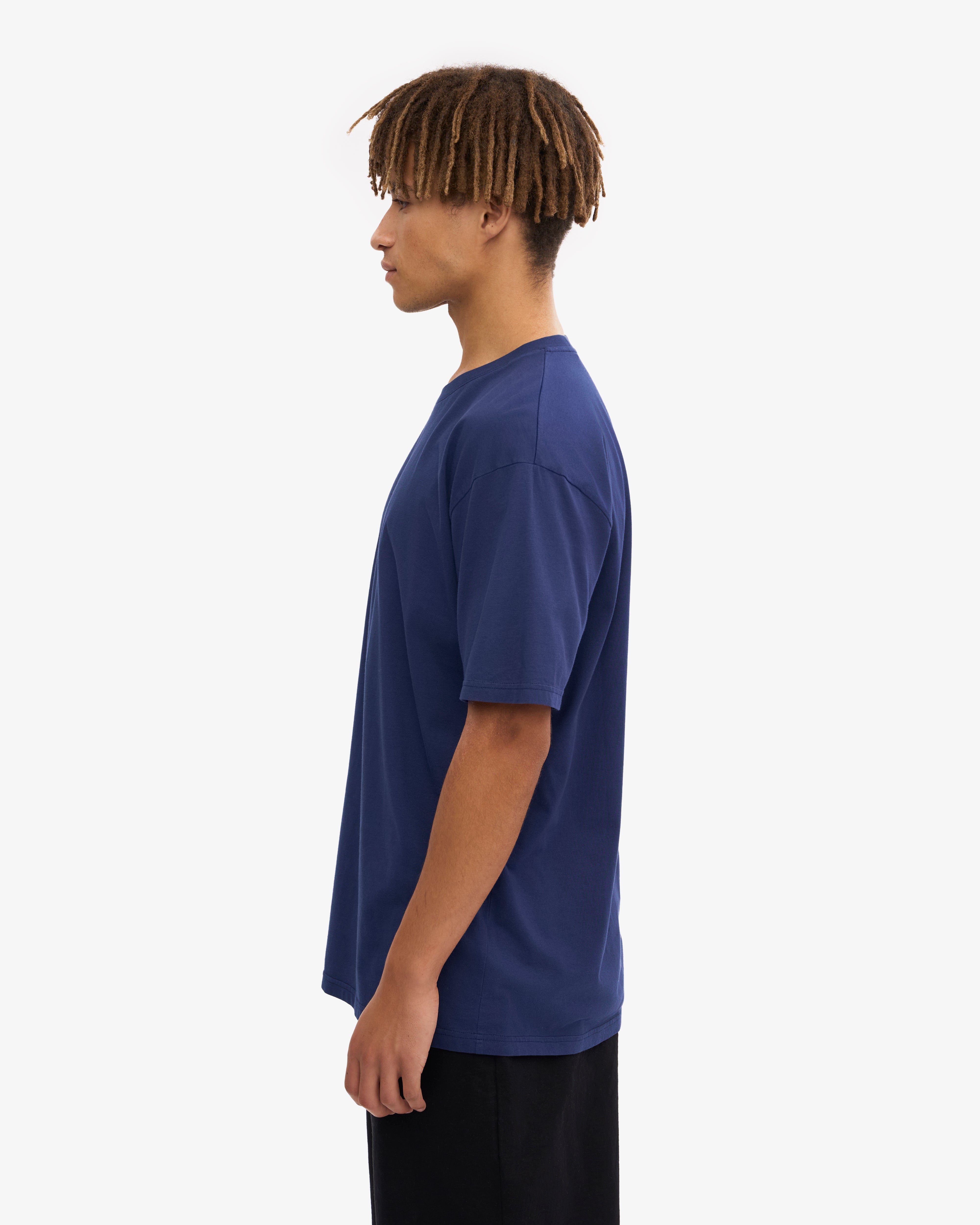Classic Organic Cotton T-Shirt for Men & Women - Soft & Comfortable Marine Blue Tee - Perfect for Casual Wear, Gym, and Everyday Outfits