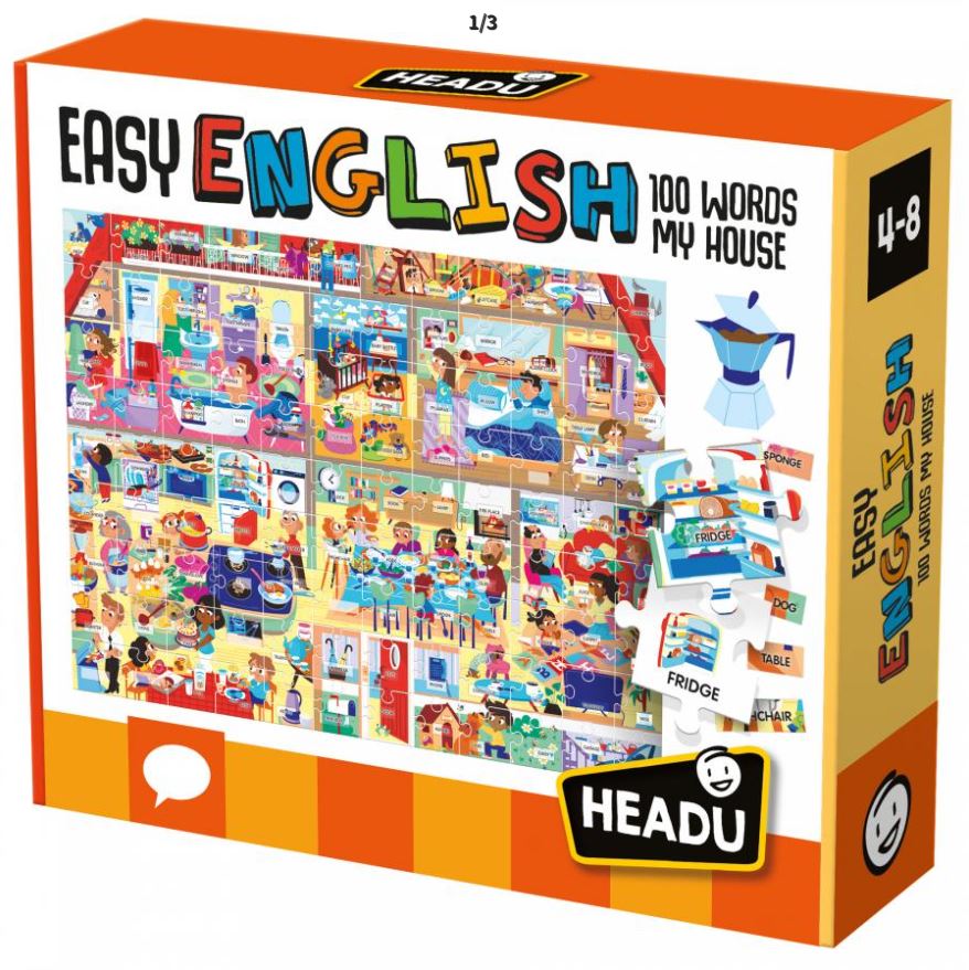 Easy English 100 Words My House - Learn Basic English Vocabulary for Home & Family | Perfect for ESL Students, Kids & Beginners | Use for Homeschooling, Classroom & Self-Study